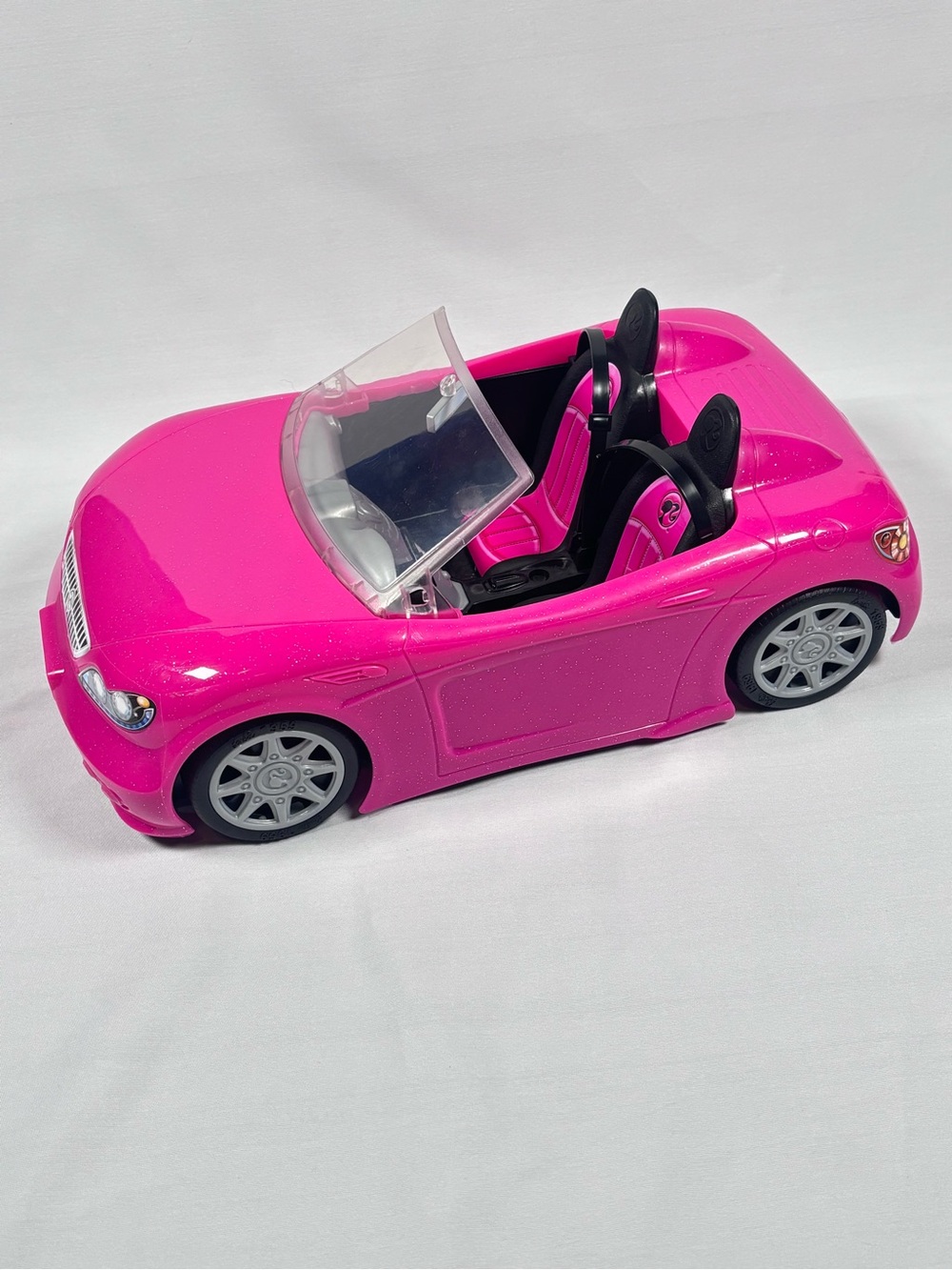 Barbie Bright Pink Convertible Play Car
